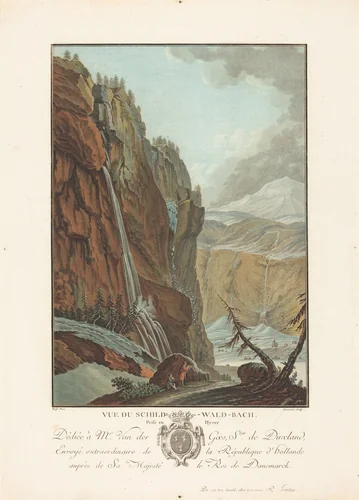 Vue du Schild-Wald-Bach prise en Hyver by Charles Melchior Descourtis, print, 1785