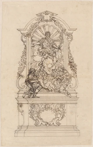 A Reliquary of Saint Sigismondo by Giovanni Battista Foggini, drawing, 1719