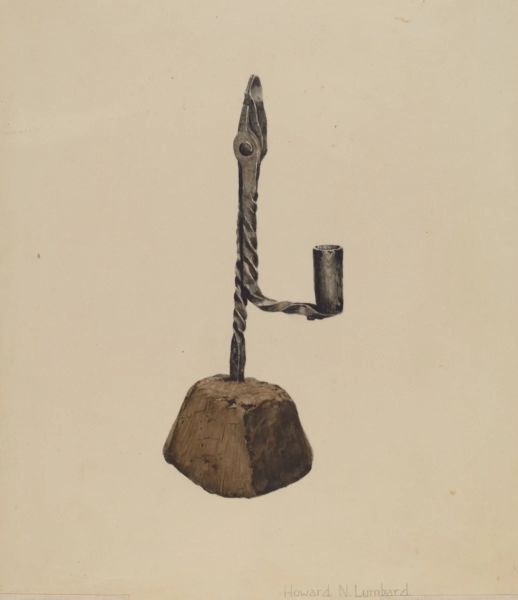 Candle Holder by Howard Lumbard, index of american design, 1937