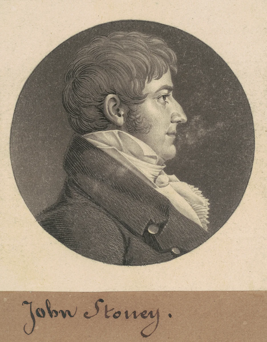 John Stoney by Charles B. J. Févret de Saint-Mémin, print, 1809