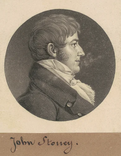 John Stoney by Charles B. J. Févret de Saint-Mémin, print, 1809