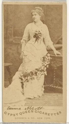 Emma Abbott, from the Actors and Actresses series (N171) for Gypsy Queen Cigarettes by Goodwin & Company, photograph, 1886-1890