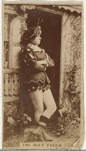 Card Number 190, May Field, from the Actors and Actresses series (N145-7) issued by Duke Sons & Co. to promote Duke Cigarettes by W. Duke, Sons & Co., photograph, 1880-1889