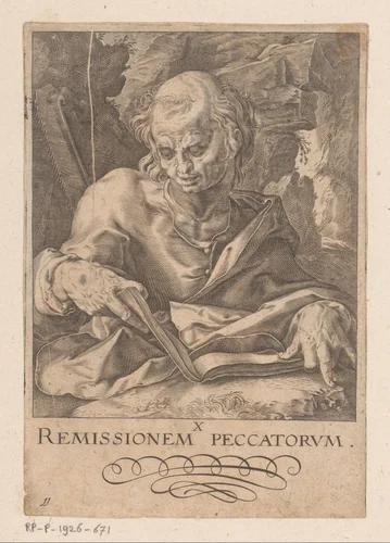 Apostel Simon by Jacques Granthomme, print, 1588-1622