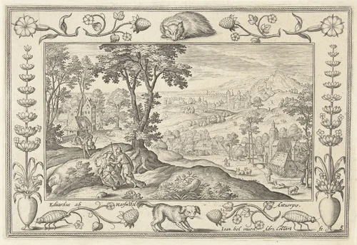 Juda en Tamar by Unknown, print, 1582-1586