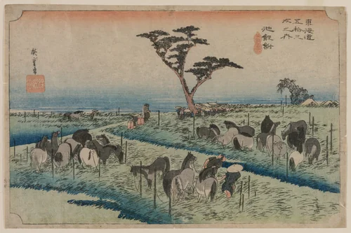 The Fifty-Three Stations of the Tokaido: Chiryu by Utagawa Hiroshige (歌川広重), print, 1833-1834