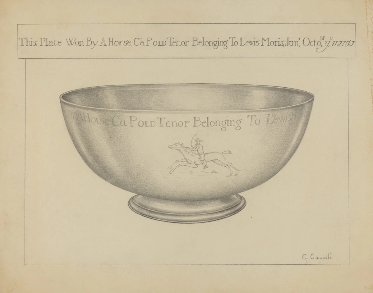 Silver Bowl by Giacinto Capelli, index of american design, 1936