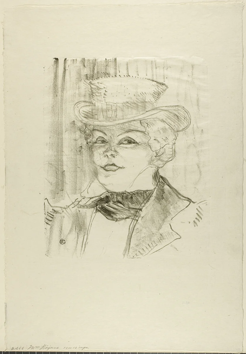 Madame Réjane by Henri de Toulouse-Lautrec, print, 1898