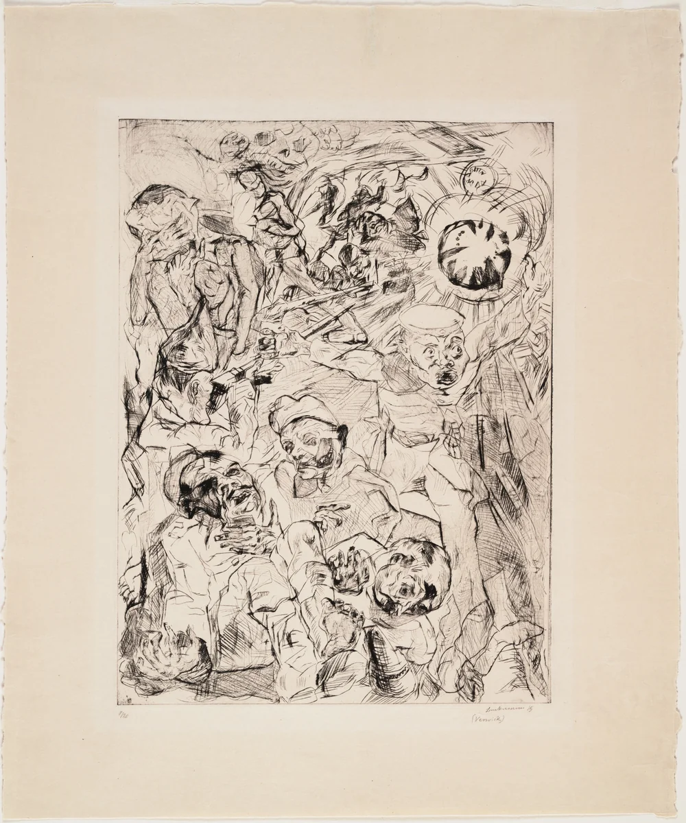 The Grenade (Die Granate) by Max Beckmann, print, 1915