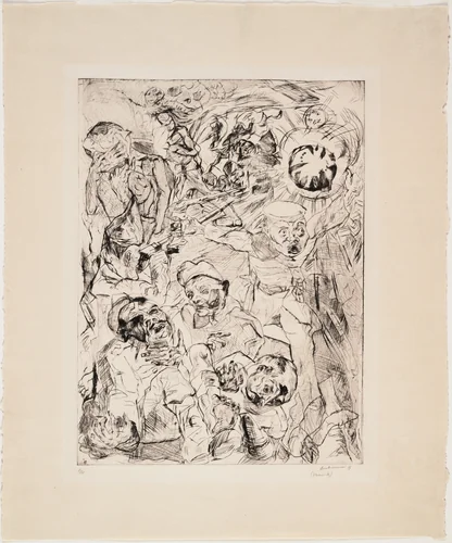 The Grenade (Die Granate) by Max Beckmann, print, 1915