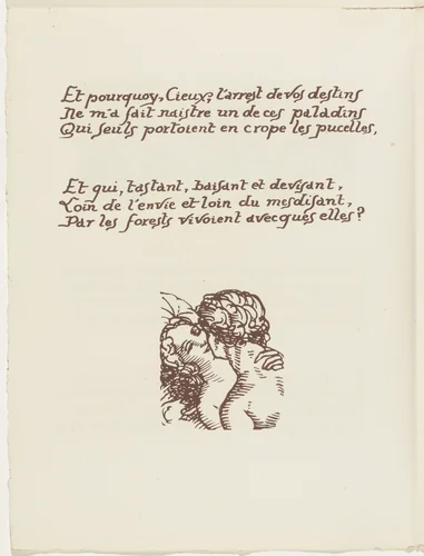 Tailpiece (folio 63 verso) from Les Amours (The Loves) by Émile Bernard, illustrated book, 1915