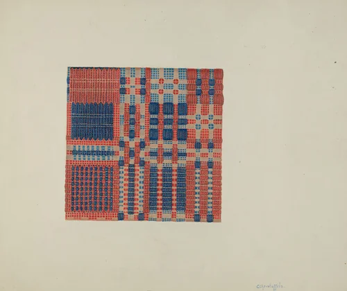Coverlet by Cornelius Christoffels, index of american design, 1940