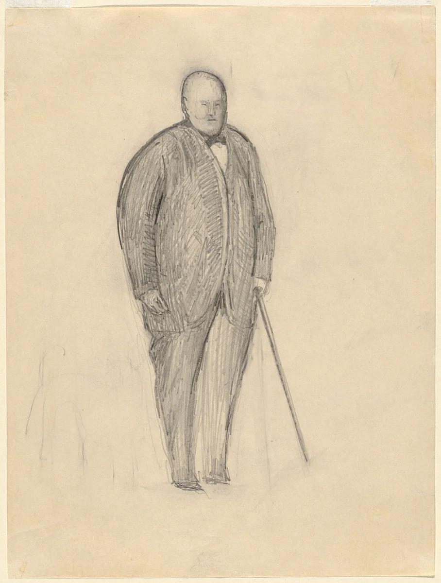 Standing Man by Elie Nadelman, drawing, 1909