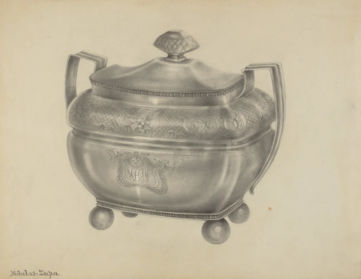 Silver Bowl by Nicholas Zupa, index of american design, 1935-1942