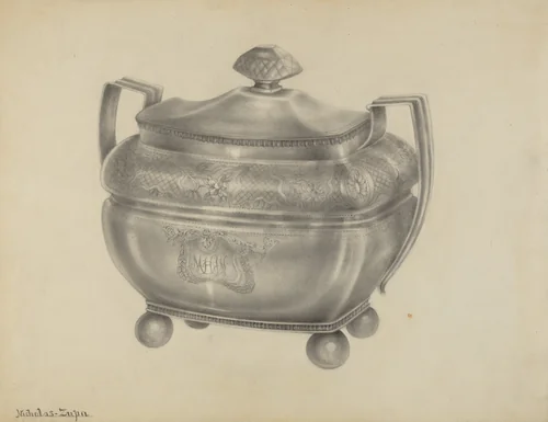 Silver Bowl by Nicholas Zupa, index of american design, 1935-1942