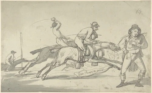 How to Escape Losing by Thomas Rowlandson, drawing, 1786-1796