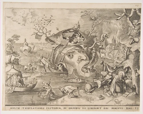 The Temptation of St. Anthony by Pieter Bruegel, print, 1556