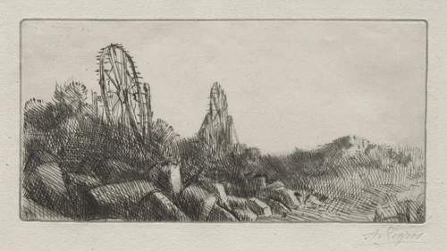 The Old Stone Quarries of Montrouge by Alphonse Legros, print, 1857-1911
