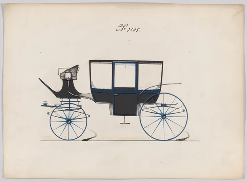 Coach #3105 by Brewster & Co., drawing, 1875