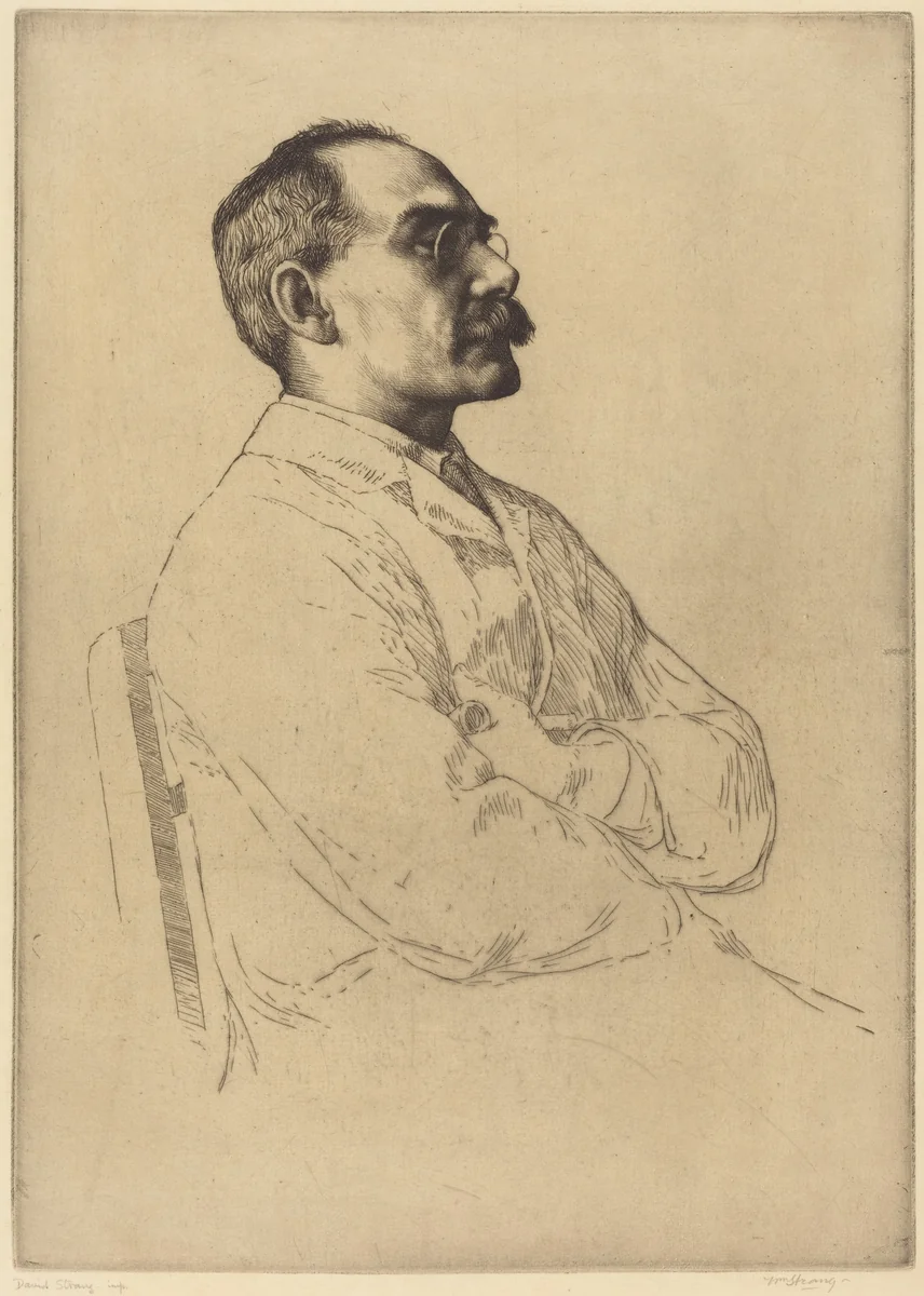 Rudyard Kipling by William Strang, print, 1859-1921