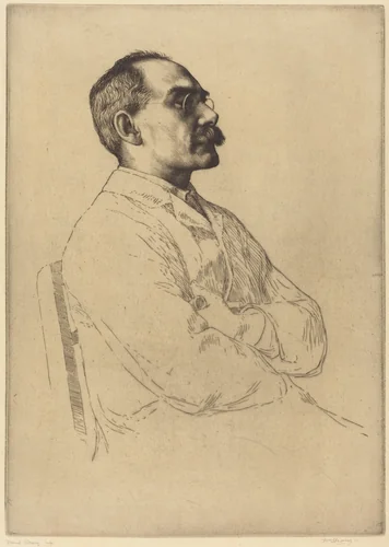 Rudyard Kipling by William Strang, print, 1859-1921