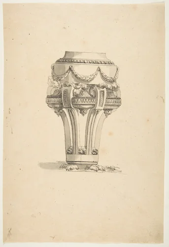 Design for an Incense Burner (?) by anonymous, drawing, 1800-1899