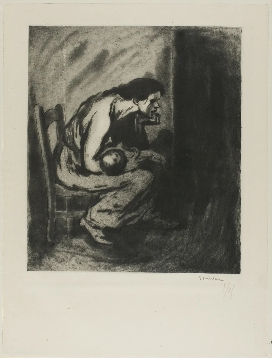 The Sick Child by Théophile Alexandre Steinlen, print, 1902