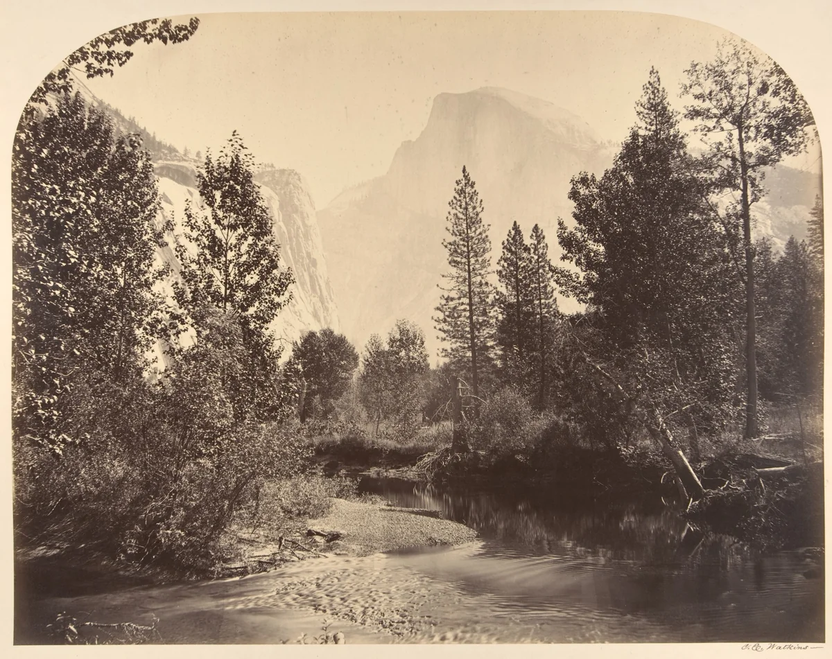 Tasayac, or the Half Dome, 4967 Feet by Carleton E. Watkins, photograph, 1861