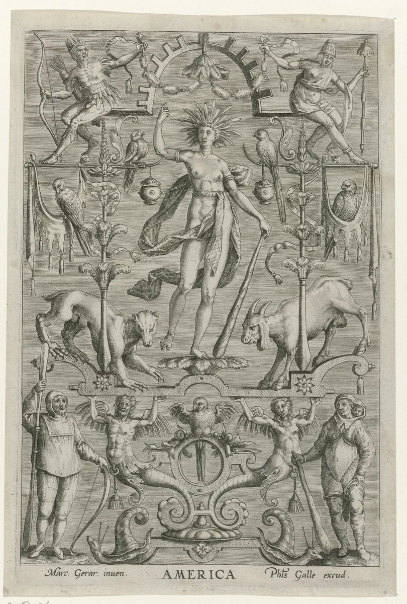 Amerika by Unknown, print, 1547-1622