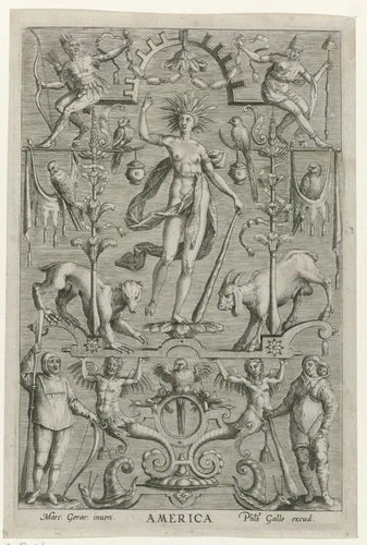 Amerika by Unknown, print, 1547-1622