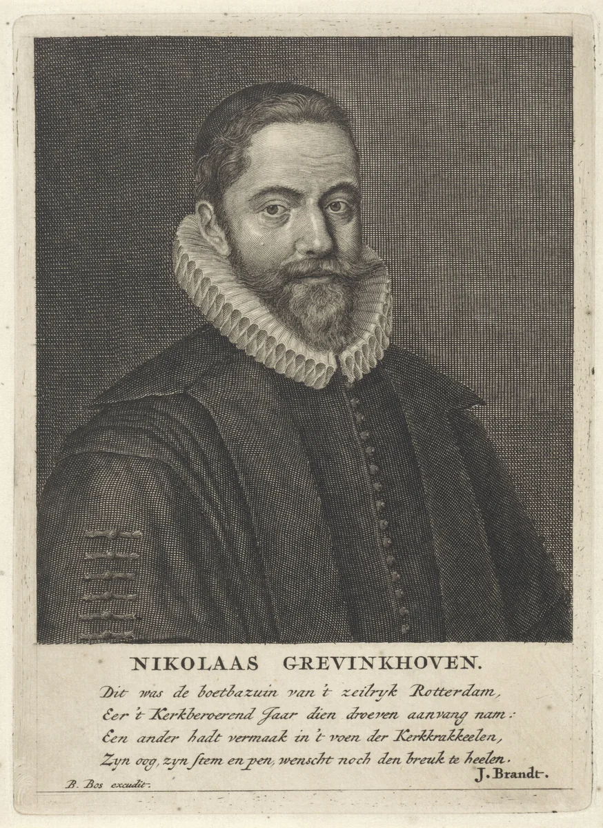 Portret van Nicolaas Grevinkhoven by anonymous, print, 1704