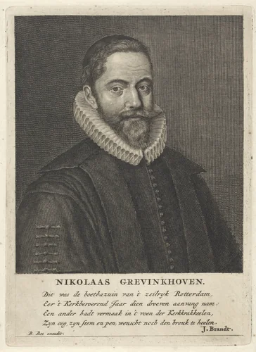 Portret van Nicolaas Grevinkhoven by anonymous, print, 1704