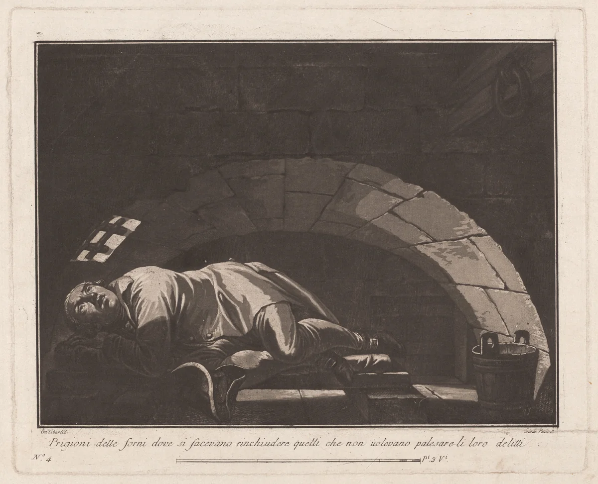 The "Ovens," for Those Who Wouldn't Admit Their Crimes by Giovanni De Pian; Francesco Galimberti, print, 1797