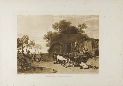 The Straw Yard, plate 7 from Liber Studiorum by Joseph Mallord William Turner, print, 1808