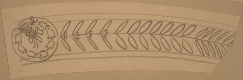 Study for a Border Design by Charles Sprague Pearce, drawing, 1890-1897