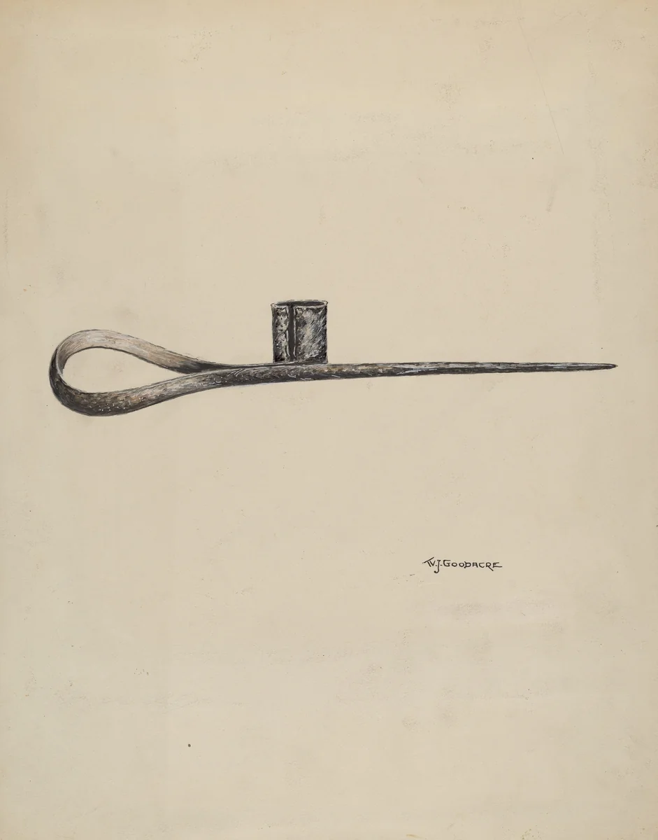 Candle Holder by W.J. Goodacre, index of american design, 1939