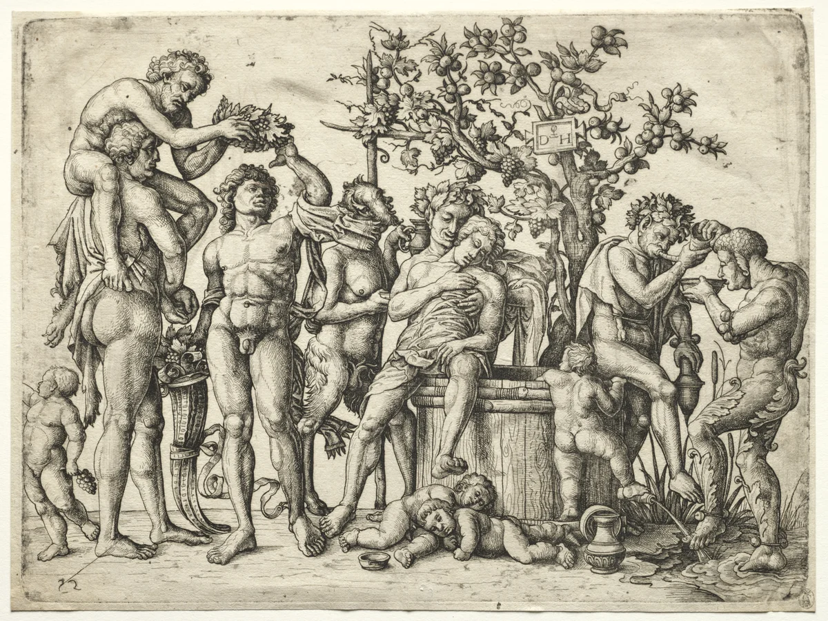 The Bacchanal by Daniel Hopfer, print, 1485-1536