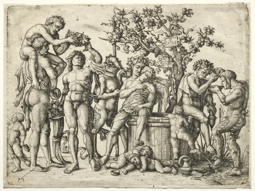The Bacchanal by Daniel Hopfer, print, 1485-1536