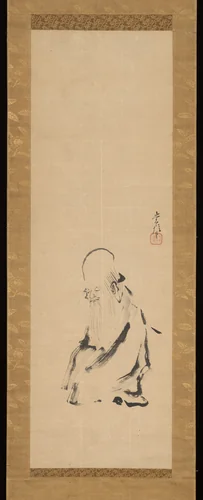 Painting of Jurōjin by Kano Tsunenobu, painting, 1667-1713