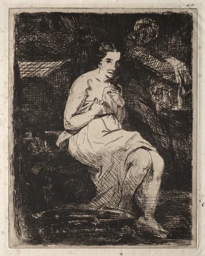 La Toilette by Edouard Manet, print, 1862
