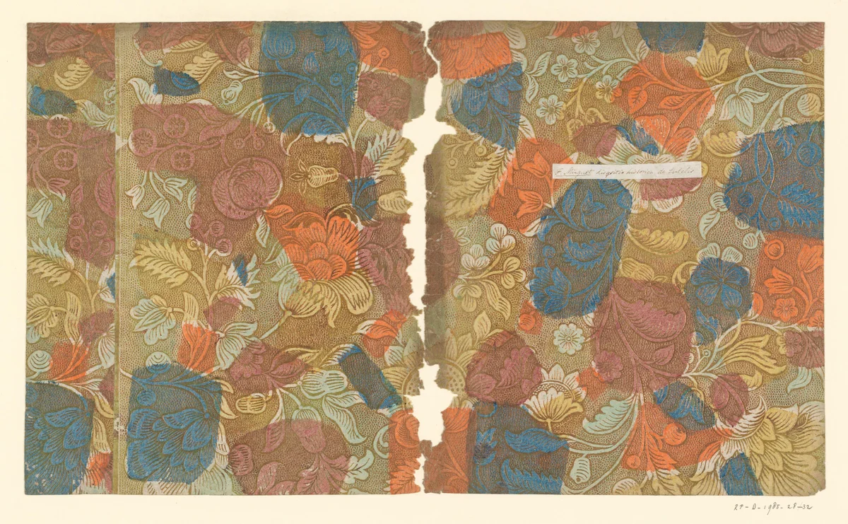 Blad met bloemen en vruchten by anonymous, other, 1700-1850
