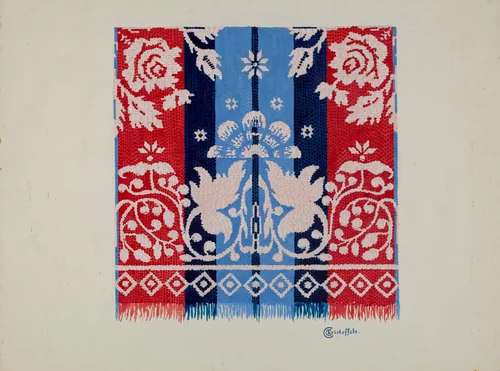 Coverlet by Cornelius Christoffels, index of american design, 1936