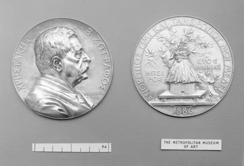 In honor of Christakis B. Zografos by Jules-Clément Chaplain, metalwork, 1886