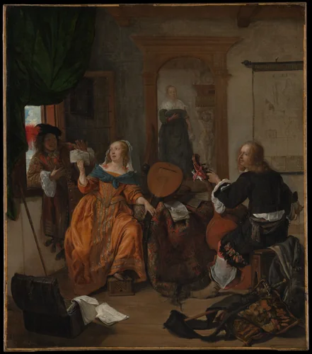A Musical Party by Gabriël Metsu, painting, 1659