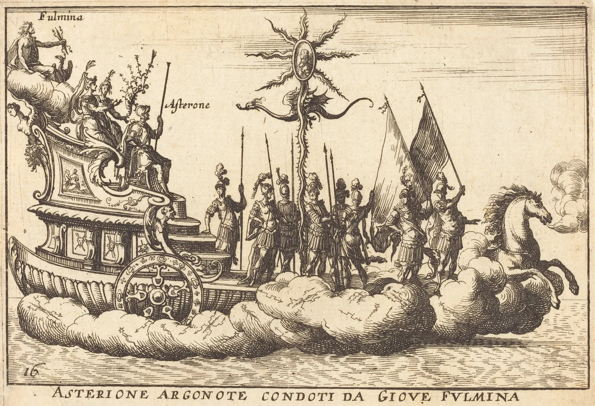 Asterione Argonote condoti da Giove Fulmina by Balthasar Moncornet
Remigio Cantagallina, print, 1600-1668