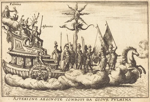 Asterione Argonote condoti da Giove Fulmina by Balthasar Moncornet
Remigio Cantagallina, print, 1600-1668