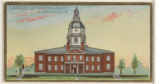Capitol of Maryland in Annapolis, from the General Government and State Capitol Buildings series (N14) for Allen & Ginter Cigarettes Brands by Allen & Ginter, print, 1889