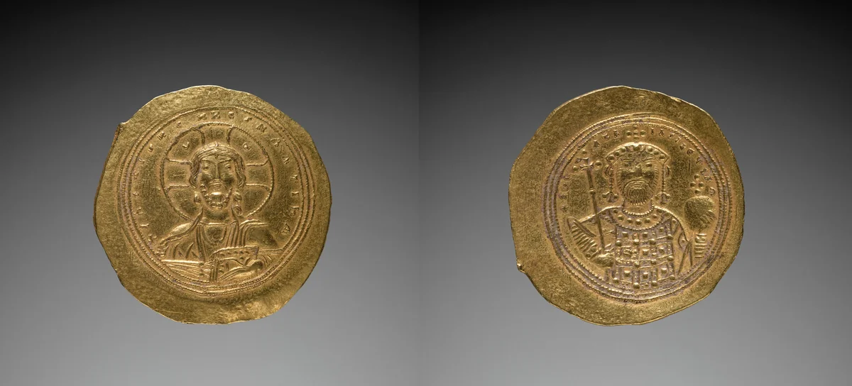 Nomisma with Constantine IX Monomachus by Unknown, metalwork, 1042-1055