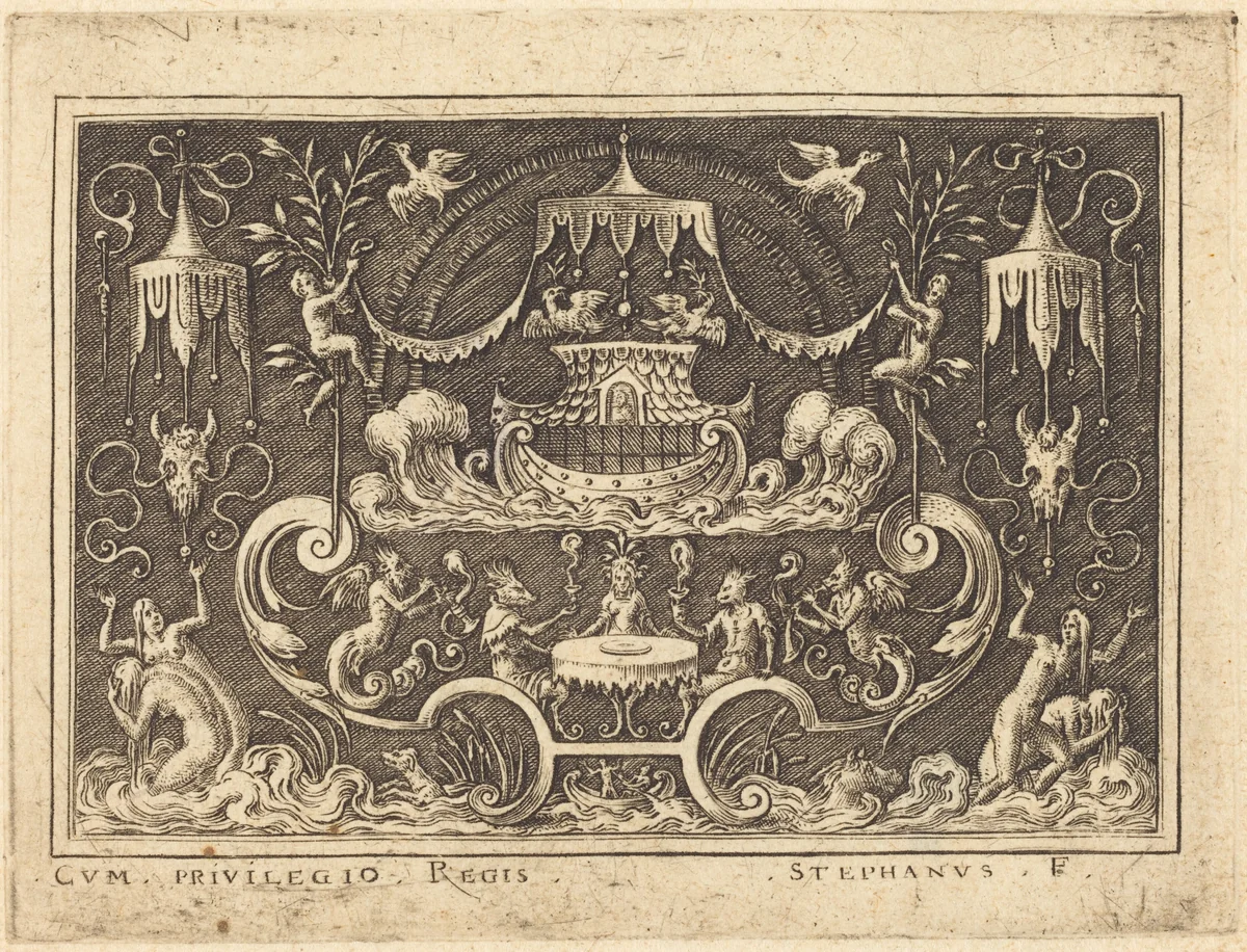 The Deluge by Etienne Delaune, print, 1519-1583