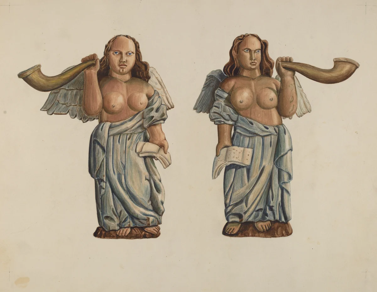 Two Angels by Al Curry, index of american design, 1938